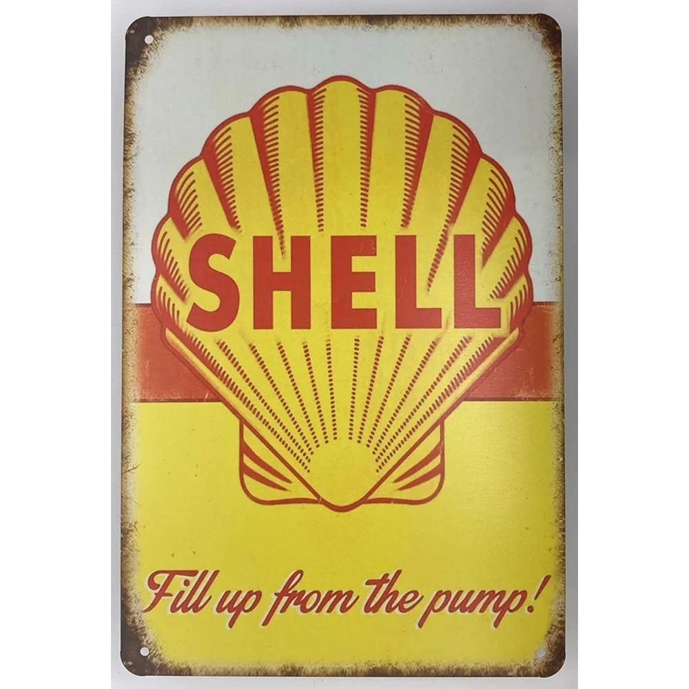 Tin Metal Wall Sign Shell Gas Station  Poster Plaque NEW!